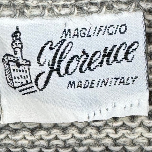 Maglificio Florence Mens Gray LS Wool Sweater Sweatshirt Sz. Large Made In Italy - Picture 7 of 12